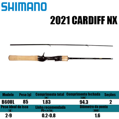 SHIMANO 2021 CARDIFF NX B60UL para carretilhas de pesca