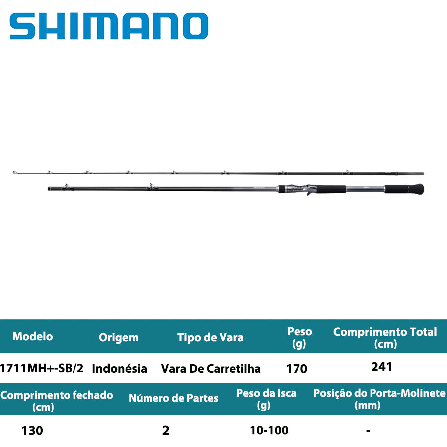 SHIMANO 2022 BANTAM 1711MH+-SB/2 Vara De Carretilha