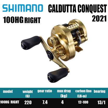 Carretilha De Arremesso SHIMANO 2021 CALCUTTA CONQUEST 100 200 , Peça De Reposição Para Pesca Em Água Doce E Salgada. Local De Produção: Japão