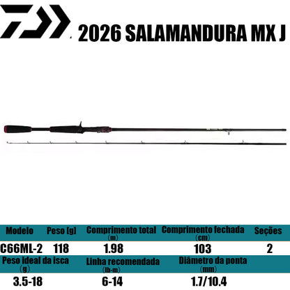 DAIWA 2026 SALAMANDURA MX J C66ML-2 para carretilhas de pesca