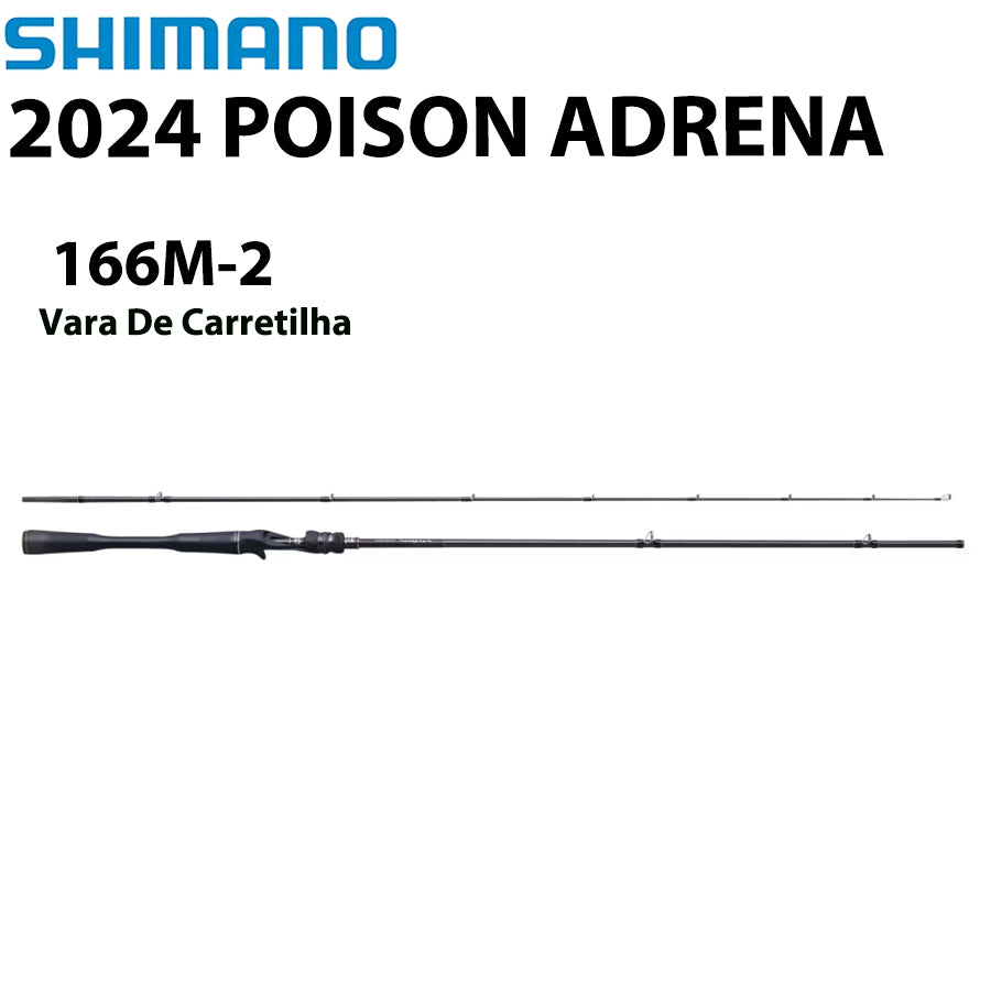 SHIMANO 2024 POISON ADRENA 166M-2 Vara De Carretilha