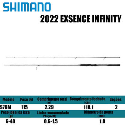 SHIMANO 2022 EXSENCE INFINITY S76M para molinetes de pesca