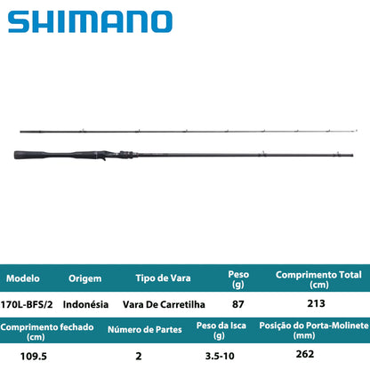 SHIMANO 2025 POISON ADRENA 170L-BFS/2 Vara De Carretilha
