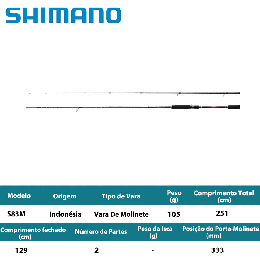 SHIMANO 2022 SEPHIA BB S83M Vara De Molinete