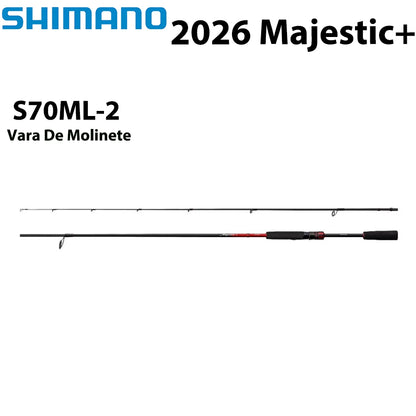 SHIMANO 2026 Majestic+ S70ML-2 Vara De Molinete