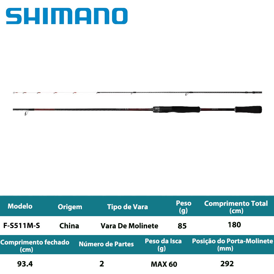 SHIMANO 2024 SEPHIA SS TIP EGING R-S511ML-S Vara De Molinete