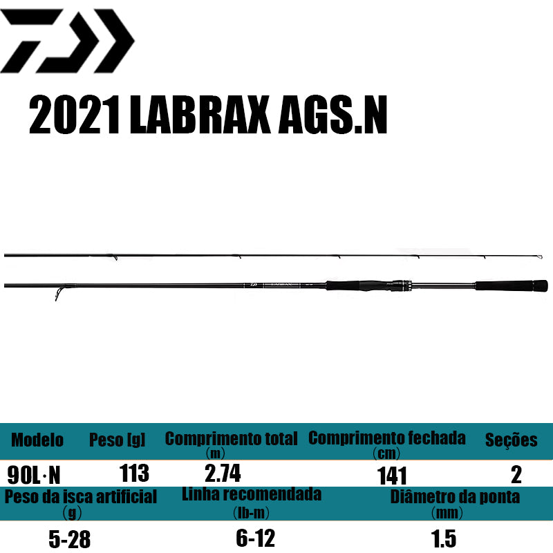 DAIWA 2021 LABRAX AGS.N 90L·N para molinetes de pesca