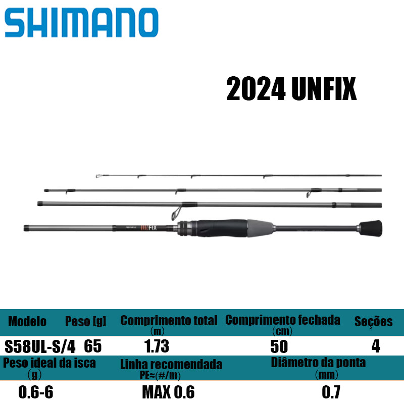 SHIMANO 2024 UNFIX S58UL-S/4 para molinetes de pesca