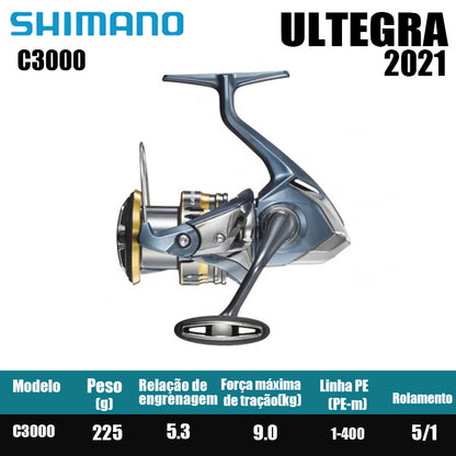 SHIMANO 2021 ULTEGRA Carretel de pesca Spinning Reel Água doce Peças de pesca de água salgada Origem China