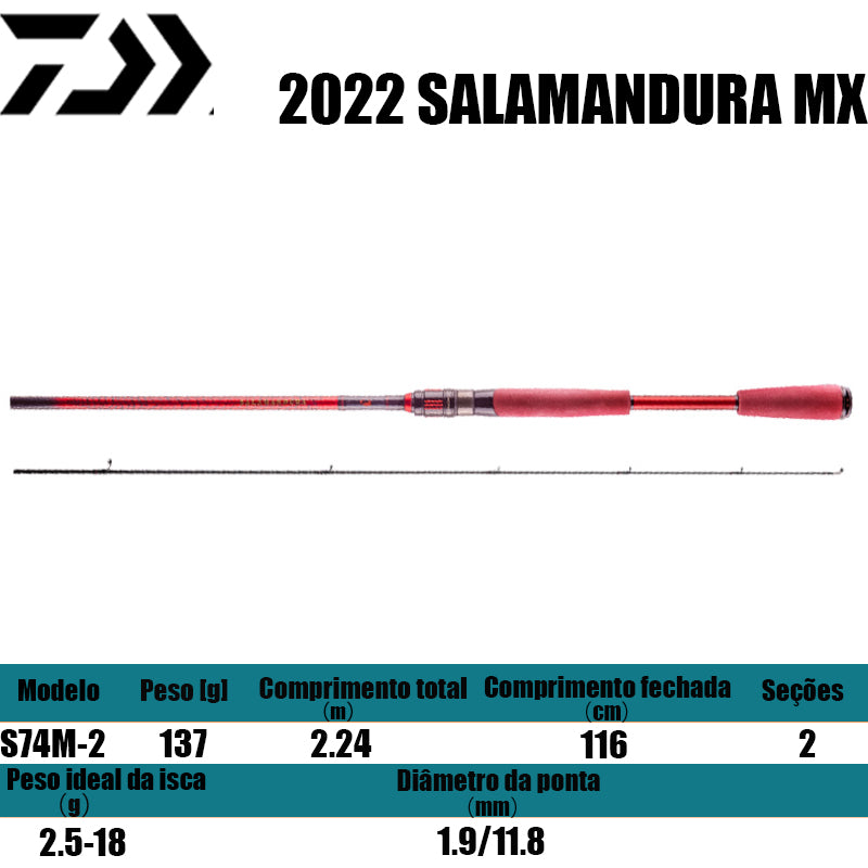DAIWA 2022 SALAMANDURA MX S74M-2 para molinetes de pesca