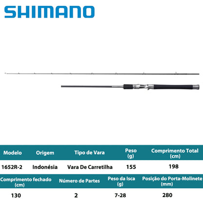 SHIMANO 2025 LESATH 1652R-2 Vara De Carretilha
