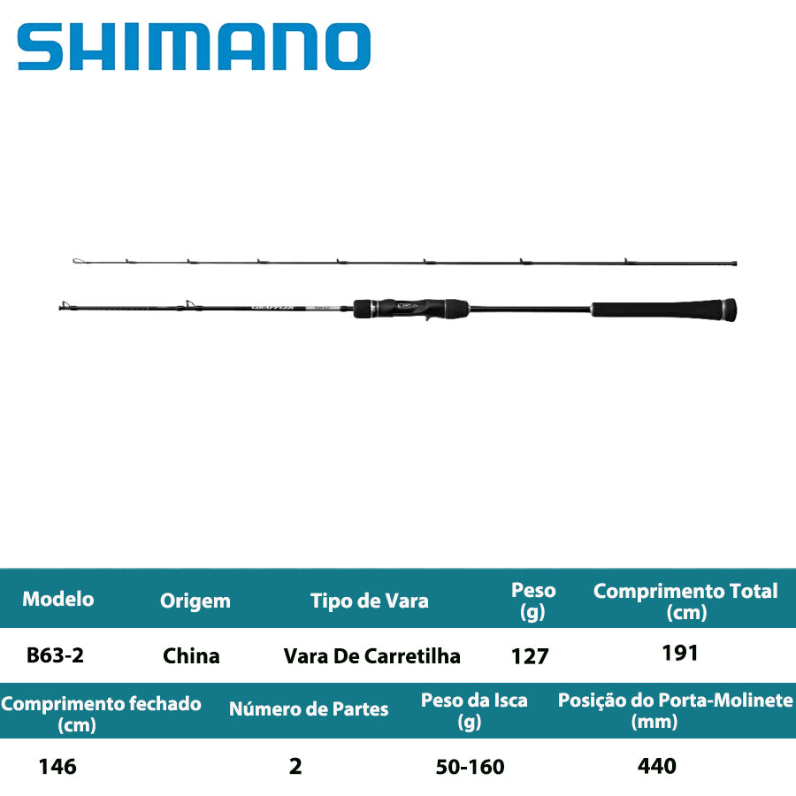 SHIMANO 2025 GRAPPLER TYPE LJ B63-2 Vara De Carretilha