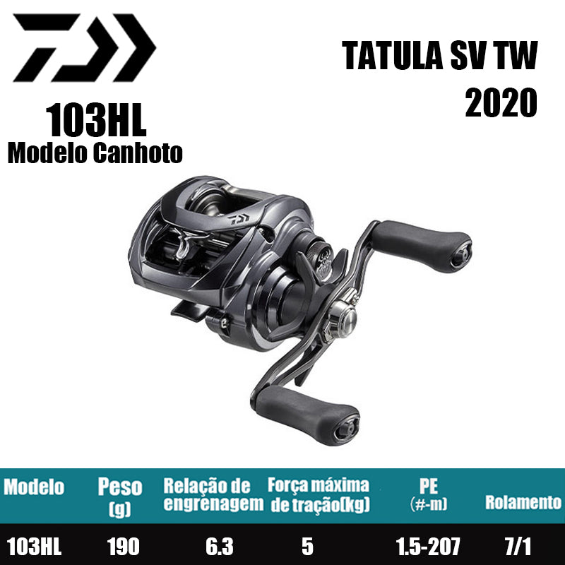 DAIWA 2020 TATULA SV TW 103HL Modelo Canhoto