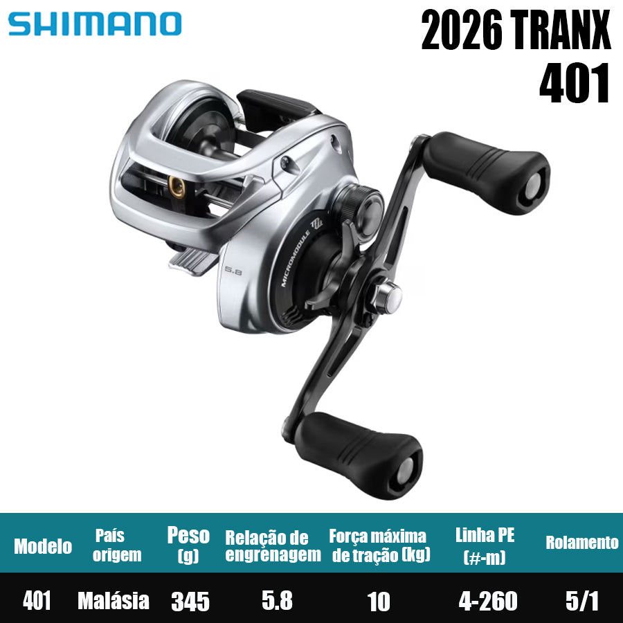 SHIMANO 2026 TRANX 401 Modelo Canhoto
