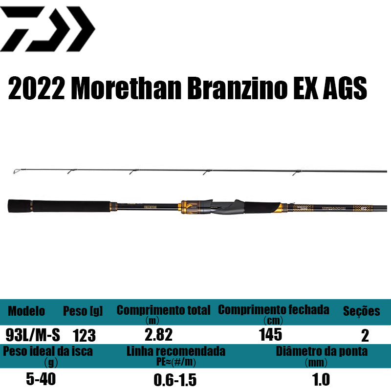 DAIWA 2022 Morethan Branzino EX AGS 93L/M-S para molinetes de pesca