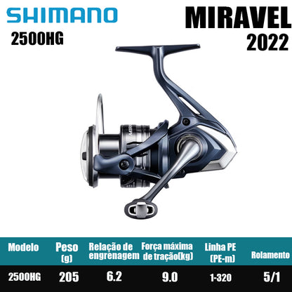 SHIMANO 2022 MIRAVEL carretel de pesca spinning carretel de água doce peças de pesca de água salgada Origem: Malásia