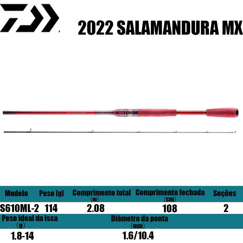DAIWA 2022 SALAMANDURA MX S610ML-2 para molinetes de pesca