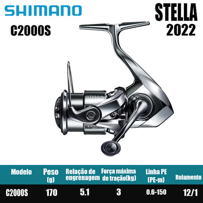 SHIMANO 2022 STELLA  carretel de pesca bobina giratória de água doce peças de pesca de água salgada Origem: Japão