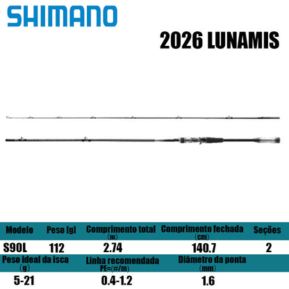 SHIMANO 2026 LUNAMIS S90L para molinetes de pesca