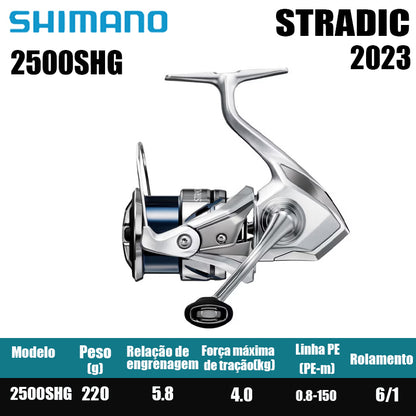 SHIMANO 2023 STRADIC  carretel de pesca bobina giratória de água doce peças de pesca de água salgada Origem: Japão