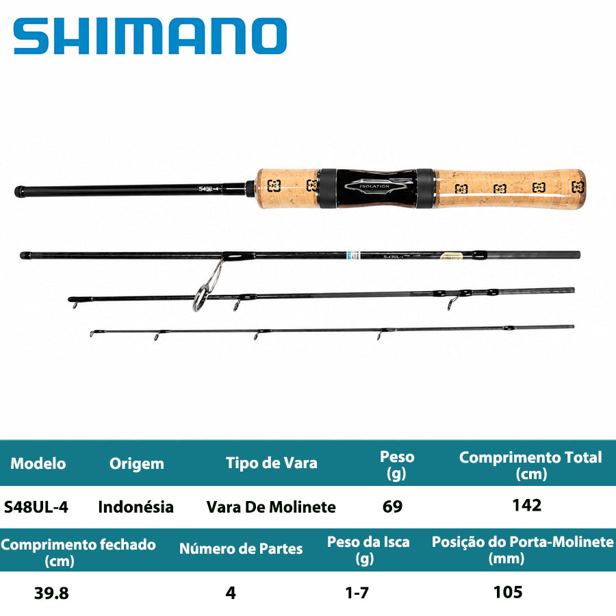 SHIMANO 2021 CARDIFF NX S48UL-4 Vara De Molinete