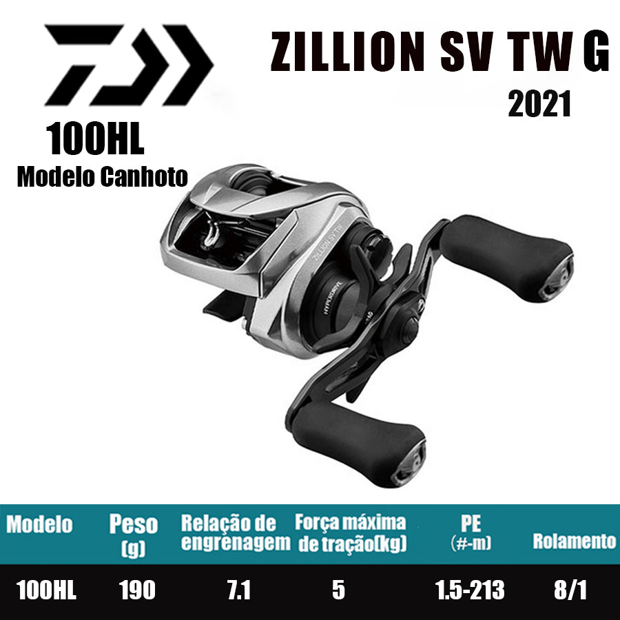 DAIWA 2021 ZILLION SV TW G 100HL Modelo Canhoto