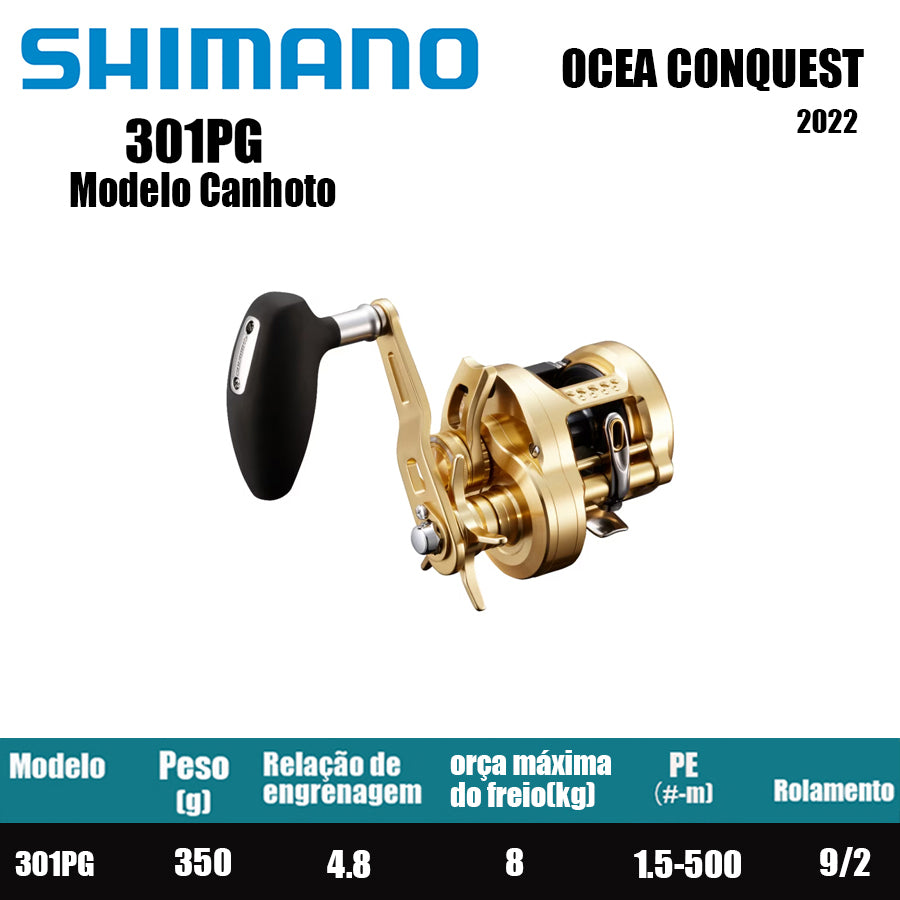 SHIMANO 2022 OCEA CONQUEST 301PG Modelo Canhoto