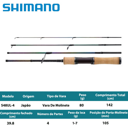 SHIMANO 2022 CARDIFF STREAM LIMITED S48UL-4 Vara De Molinete