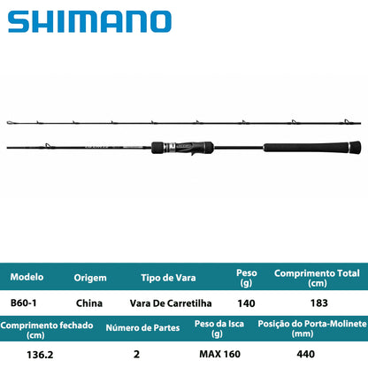 SHIMANO 2026 GRAPPLER TYPE J FULLBEND B60-1 Vara De Carretilha