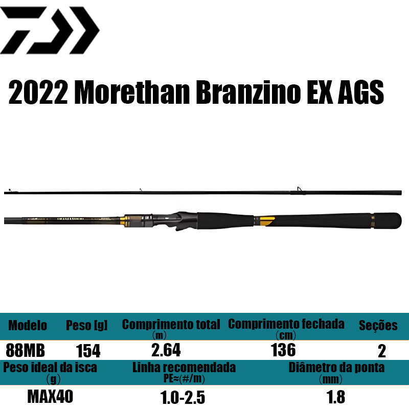 DAIWA 2022 Morethan Branzino EX AGS 88MB para carretilhas de pesca