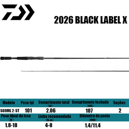 DAIWA 2026 BLACKL LABEL X  S69ML 2·ST para molinetes de pesca