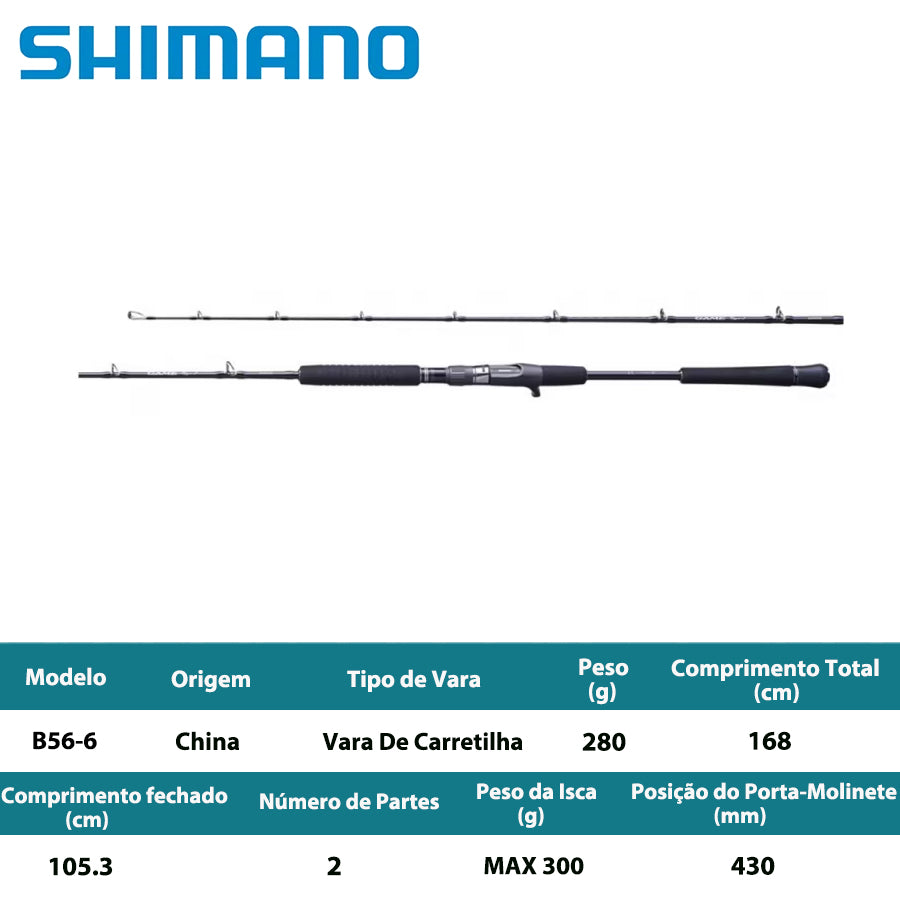 SHIMANO 2020 GAME TYPE J B56-6 Vara De Carretilha