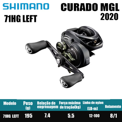 SHIMANO 2020 CURADO MGL 70 Peças de pesca Água salgada Água doce Baitcast Reel Fishing Reel Origem: Malásia Luya Long-range Throwing Wheel