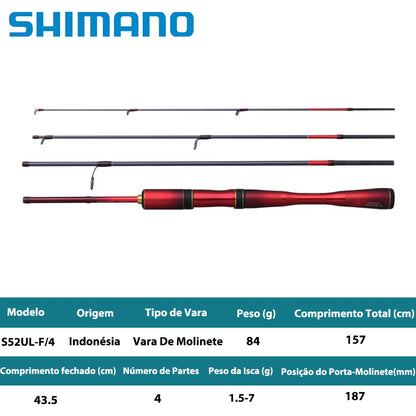 SHIMANO 2024 WORLD SHAULA TECHNICAL EDITION S52UL-F/4  Vara De Molinete