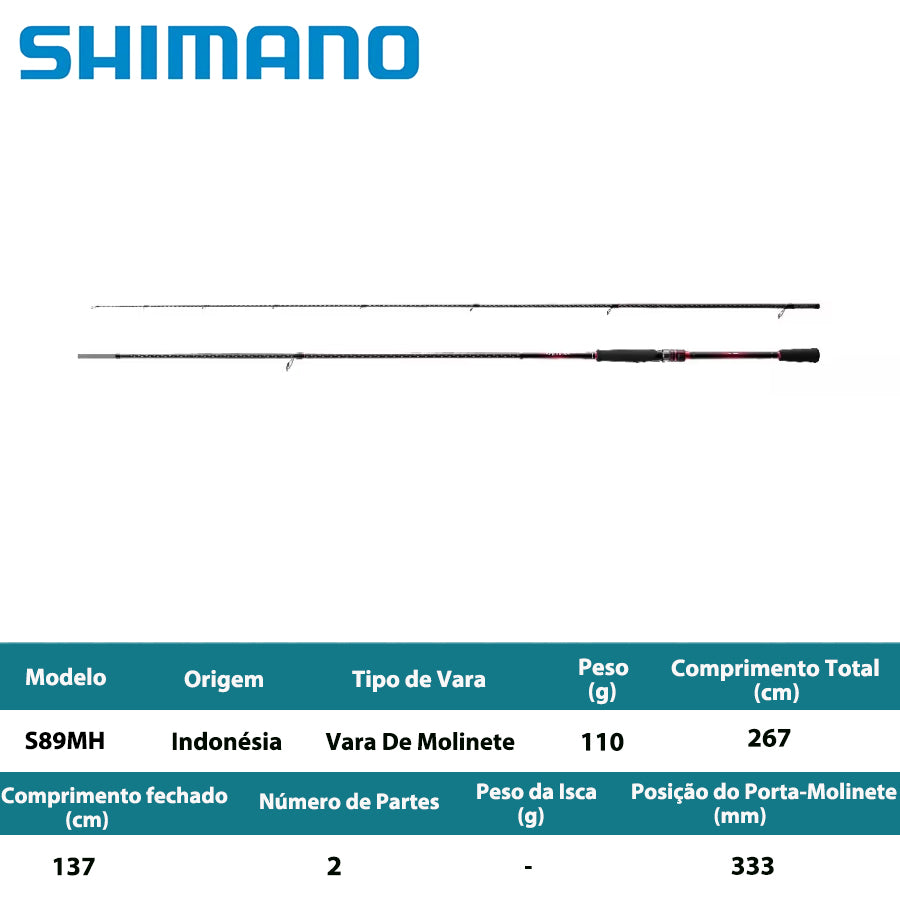 SHIMANO 2022 SEPHIA BB S89MH Vara De Molinete