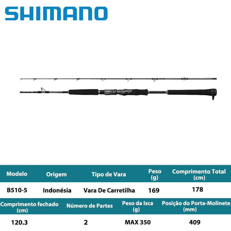 SHIMANO 2025 OCEA EJ B510-5 Vara De Carretilha