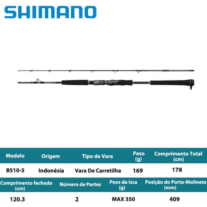 SHIMANO 2025 OCEA EJ B510-5 Vara De Carretilha