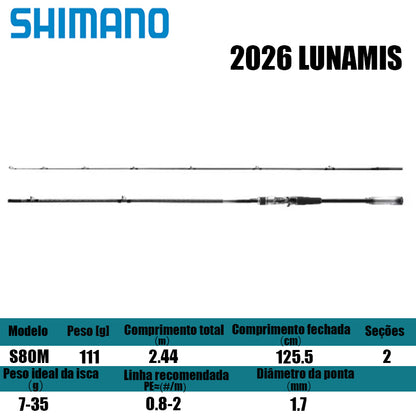 SHIMANO 2026 LUNAMIS S80M para molinetes de pesca