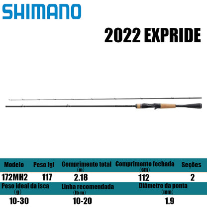 SHIMANO 2022 EXPRIDE 172MH-2 para carretilhas de pesca