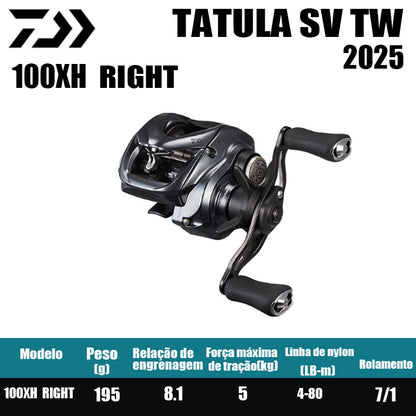 Carretilha De Arremesso DAIWA 2025 TATULA SV TW 100Série, Peça De Reposição Para Pesca Em Água Doce E Salgada. Local De Produção: Tailândia