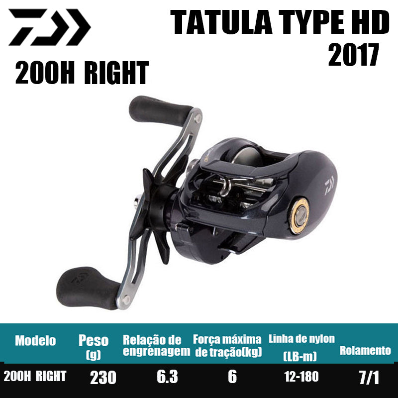 Carretilha De Arremesso DAIWA 2017 TATULA TYPE HD 200Série, Peça De Reposição Para Pesca Em Água Doce E Salgada. Local De Produção: Tailândia