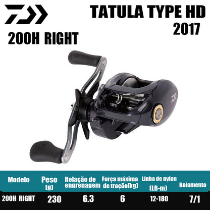 Carretilha De Arremesso DAIWA 2017 TATULA TYPE HD 200Série, Peça De Reposição Para Pesca Em Água Doce E Salgada. Local De Produção: Tailândia
