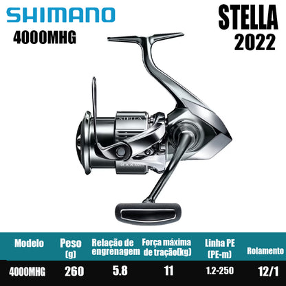 SHIMANO 2022 STELLA  carretel de pesca bobina giratória de água doce peças de pesca de água salgada Origem: Japão