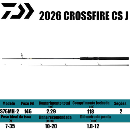 DAIWA 2026 CROSSFIRE CS J S76MH-2 para molinetes de pesca