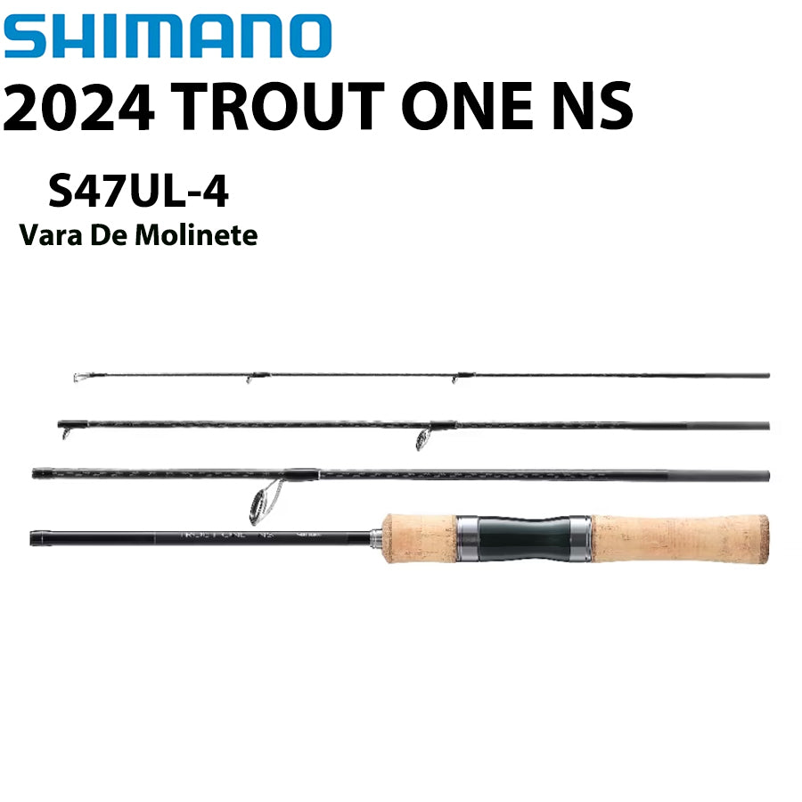 SHIMANO 2024 TROUT ONE NS S47UL-4 Vara De Molinete