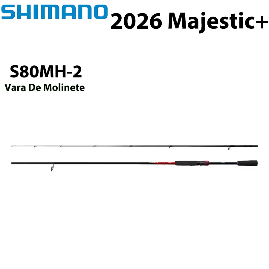 SHIMANO 2026 Majestic+ S80MH-2 Vara De Molinete