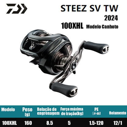 DAIWA 2024 Steez SV TW 100XHL Modelo Canhoto