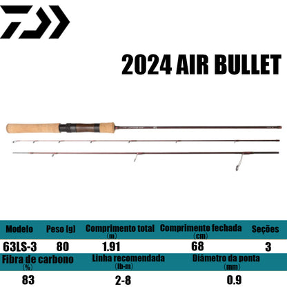 DAIWA 2024 AIR BULLET 63LS-3 para molinetes de pesca