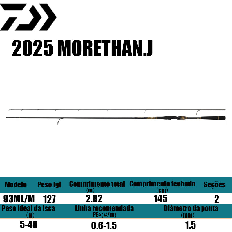 DAIWA 2025 MORETHAN.J  93ML/M para molinetes de pesca