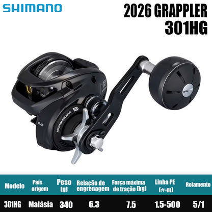 SHIMANO 2026 GRAPPLER 301HG Modelo Canhoto